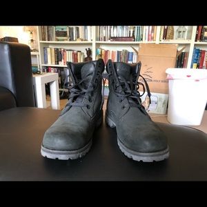 Men’s Timberland black leather work/combat boots